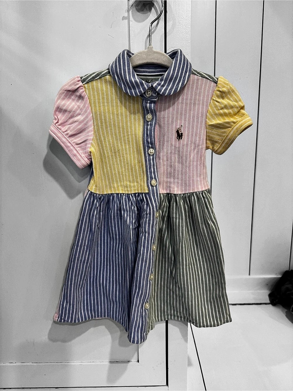 Girls Ralph Lauren Striped Cotton Polo Dress Girls Medium 9M